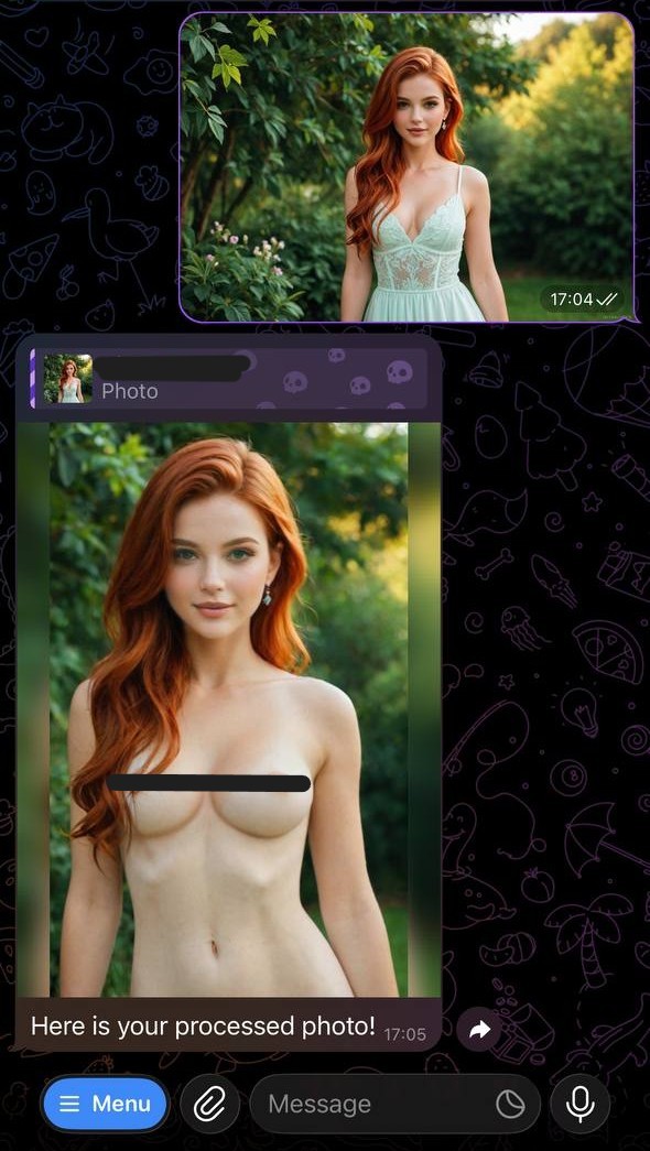 Screenshot of a complete result